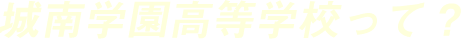 城南学園ってどんな学園？