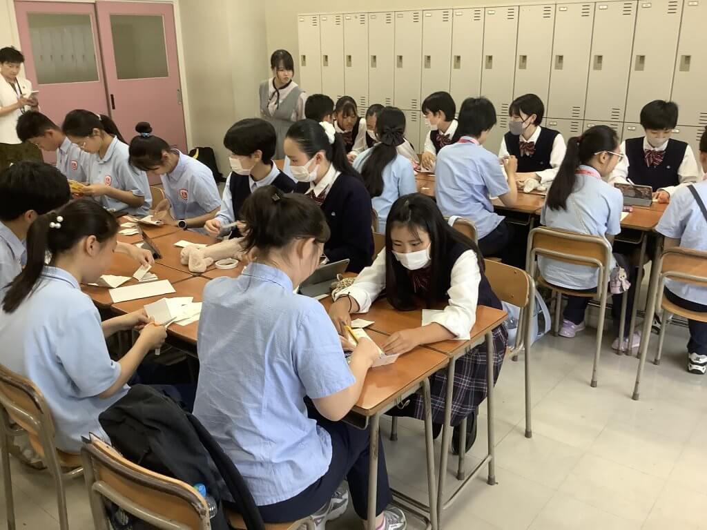 中国の中学生との交流会